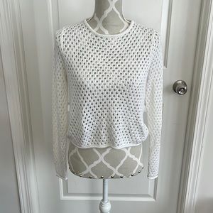 FB Sister crocheted cream sweater size xs